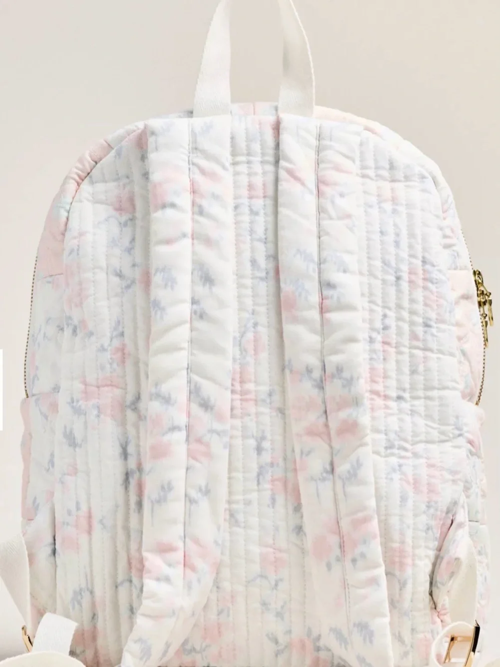 LoveShackFancy x Anthropologie Quilted Soft Pink Floral Backpack - Picture 2 of 10